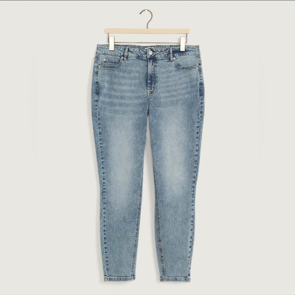 Addition Elle Light Wash Skinny Jeans High Waisted Rise Denim Stretchy Plus 20 - Picture 3 of 5